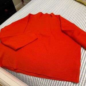 Anthropologie Bright Red Cozy Knit Sweater